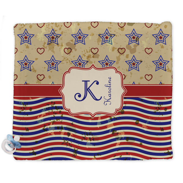 Custom Vintage Stars & Stripes Security Blankets - Double Sided (Personalized)