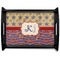 Vintage Stars & Stripes Black Wooden Tray - Large (Personalized)