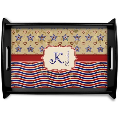 Vintage Stars & Stripes Wooden Tray (Personalized)