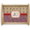 Vintage Stars & Stripes Natural Wooden Tray - Large (Personalized)