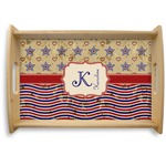 Vintage Stars & Stripes Natural Wooden Tray - Small (Personalized)