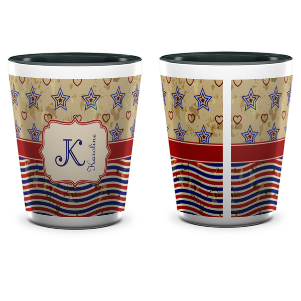 Vintage Stars & Stripes Shot Glass - Two Tone - APPROVAL