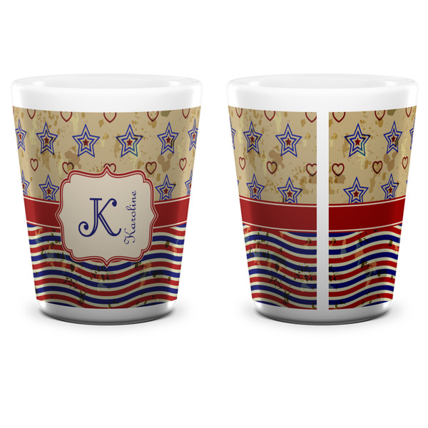 Vintage Stars & Stripes Shot Glass - White - APPROVAL