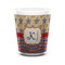 Vintage Stars & Stripes Ceramic Shot Glass - 1.5 oz - White - Single (Personalized)
