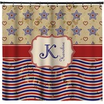 Vintage Stars & Stripes Shower Curtain - Custom Size (Personalized)