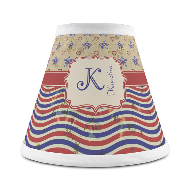 Custom Vintage Stars & Stripes Chandelier Lamp Shade (Personalized)
