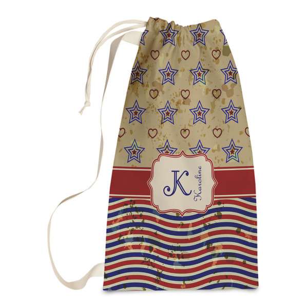 Custom Vintage Stars & Stripes Laundry Bags - Small (Personalized)