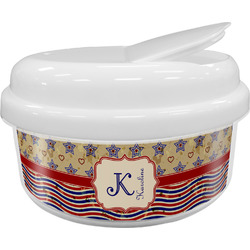 Vintage Stars & Stripes Snack Container (Personalized)