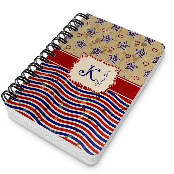 Vintage Stars & Stripes Spiral Journal 5 x 7 - Main
