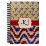 Vintage Stars & Stripes Spiral Notebook (Personalized)