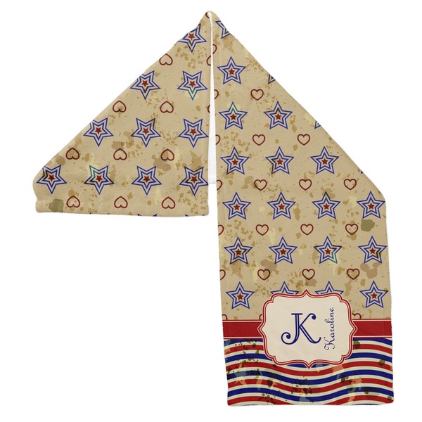 Vintage Stars & Stripes Sports Towel Folded - Both Sides Showing