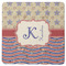 Vintage Stars & Stripes Square Rubber Backed Coaster (Personalized)