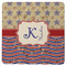 Vintage Stars & Stripes Square Rubber Backed Coaster (Personalized)