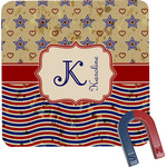Vintage Stars & Stripes Square Fridge Magnet (Personalized)
