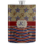 Vintage Stars & Stripes Stainless Steel Flask (Personalized)