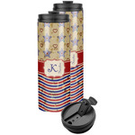 Vintage Stars & Stripes Stainless Steel Skinny Tumbler (Personalized)