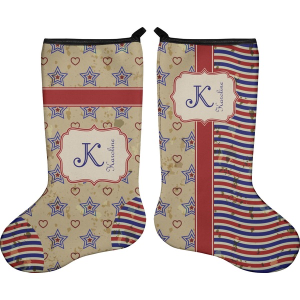 Vintage Stars & Stripes Stocking - Double-Sided - Approval