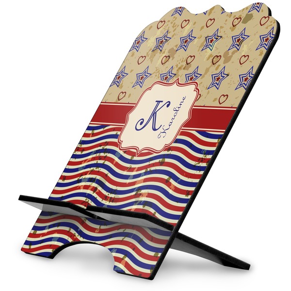 Custom Vintage Stars & Stripes Stylized Tablet Stand (Personalized)