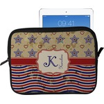 Vintage Stars & Stripes Tablet Case / Sleeve - Large (Personalized)