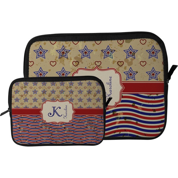 Vintage Stars & Stripes Tablet Sleeve (Size Comparison)