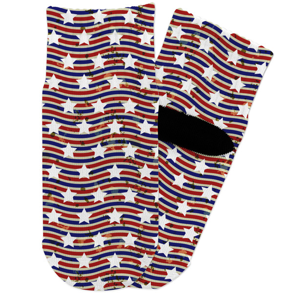 Custom Vintage Stars & Stripes Toddler Ankle Socks