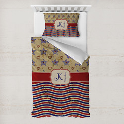 Vintage Stars & Stripes Toddler Bedding Set - With Pillowcase (Personalized)