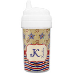 Vintage Stars & Stripes Toddler Sippy Cup (Personalized)