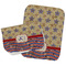 Vintage Stars & Stripes Two Rectangle Burp Cloths - Open & Folded