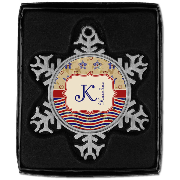 Vintage Stars & Stripes Vintage Snowflake - In box