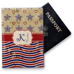 Vintage Stars & Stripes Vinyl Passport Holder (Personalized)