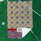 Vintage Stars & Stripes Waffle Weave Golf Towel - In Context
