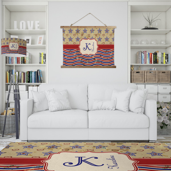 Vintage Stars & Stripes Wall Hanging Tapestry - IN CONTEXT