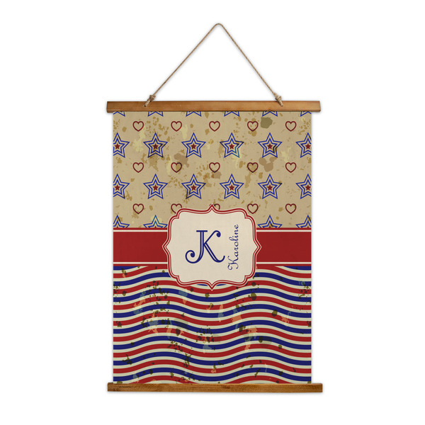 Custom Vintage Stars & Stripes Wall Hanging Tapestry (Personalized)