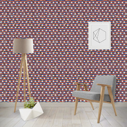 Vintage Stars & Stripes Wallpaper & Surface Covering (Water Activated - Removable)