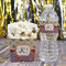 Vintage Stars & Stripes Water Bottle Label - w/ Favor Box