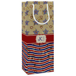 Vintage Stars & Stripes Wine Gift Bags (Personalized)