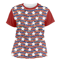 Vintage Stars & Stripes Women's Crew T-Shirt (Personalized)