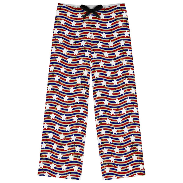 Custom Vintage Stars & Stripes Womens Pajama Pants - 2XL