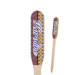 Vintage Stars & Stripes Paddle Wooden Food Picks - Single Sided (Personalized)