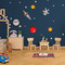 Vintage Stars & Stripes Woven Floor Mat - LIFESTYLE (child's bedroom)