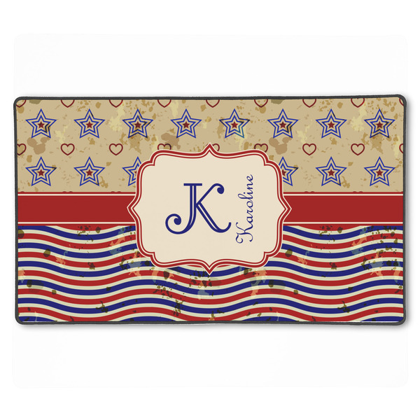 Custom Vintage Stars & Stripes XXL Gaming Mouse Pad - 24" x 14" (Personalized)