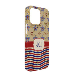Vintage Stars & Stripes iPhone Case - Plastic - iPhone 13 (Personalized)