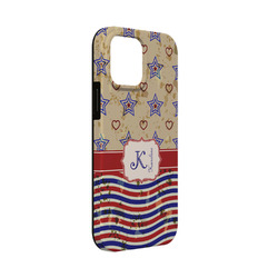Vintage Stars & Stripes iPhone Case - Rubber Lined - iPhone 13 Mini (Personalized)