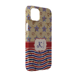 Vintage Stars & Stripes iPhone Case - Plastic - iPhone 14 (Personalized)