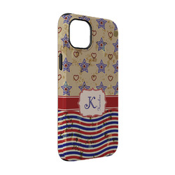 Vintage Stars & Stripes iPhone Case - Rubber Lined - iPhone 14 (Personalized)