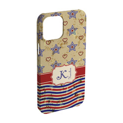 Vintage Stars & Stripes iPhone Case - Plastic - iPhone 15 (Personalized)