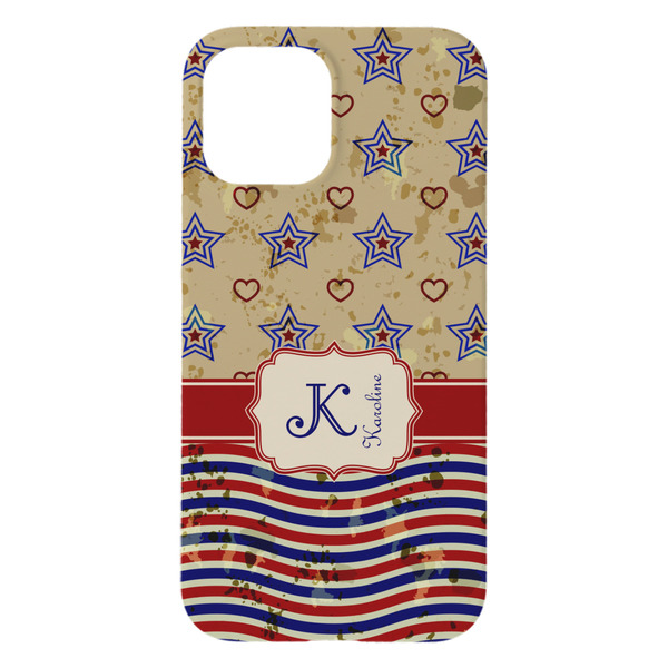 Vintage Stars & Stripes iPhone 15 Pro Max Case - Back