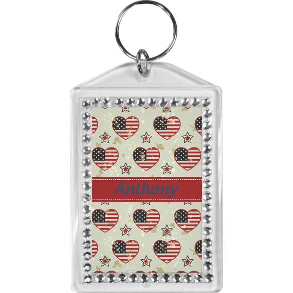 Custom Americana Bling Keychain (Personalized)