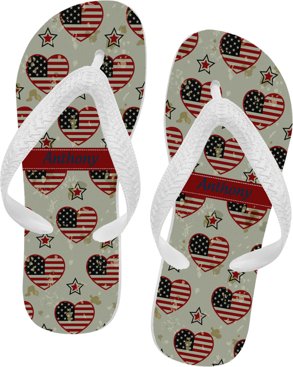 Americana Design Custom Flip Flops
