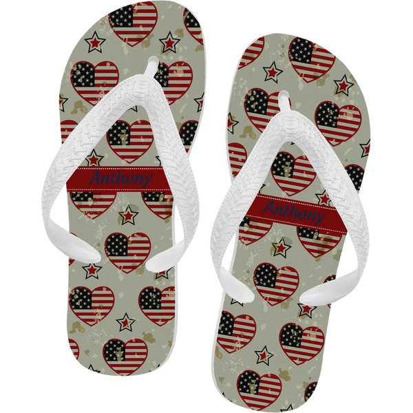 Custom Americana Flip Flops - Large (Personalized)